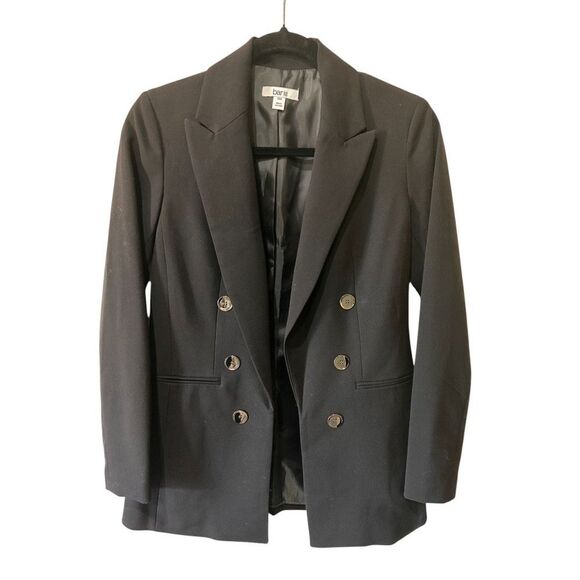 Bar III Jackets & Blazers - Bar III Faux Double-Breasted Boyfriend Blazer Black XXS